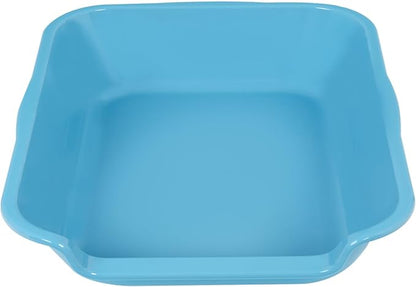 1 Pack Extra Large Dog Litter Box Pan Tray (ABS Material), Low Entry Jumbo Senior Litter Boxes for Multiple Kitten Big Cats, Pet Safe Indoor Dog Potty (Light Blue, 20" L x 15" W)