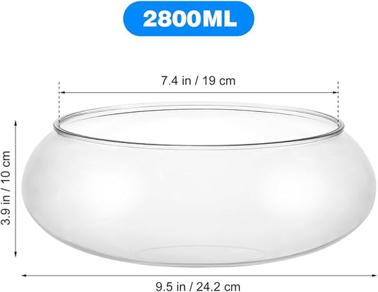 Fish Bowl Round Plastic Terrarium Bowl for Table Centerpiece Wedding Event Home Decoration Party Drinks