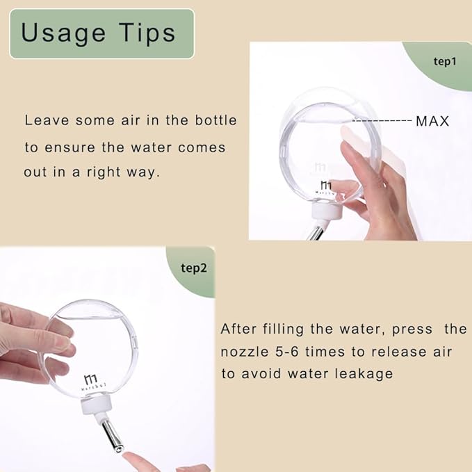 Marchul Hamster Water Bottle with Stand No Drip Water Dispenser for Syrian Dwarf Hamsters Gerbils Mice Rats and Other Small Animals