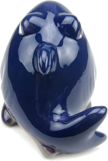 Hamster House Ceramic Shark Shape Small Pet Hideout Nest-Hamster Sand Bath-Chinchilla Dust Bath Nesting Habitat Cage Accessories(Shark)