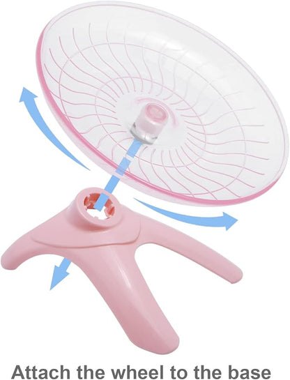 Wontee Hamster Water Bottle Water Dispenser Hamster Silent Exercise Running Wheel for Dwarf Hamsters Gerbil Mice (Pink, 80ML)