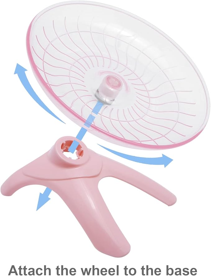 Wontee Hamster Water Bottle Water Dispenser Hamster Silent Exercise Running Wheel for Dwarf Hamsters Gerbil Mice (Pink, 125ML)