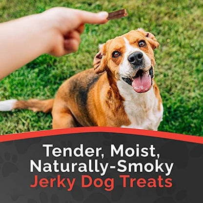 Miss Nelly's -All Natural Beef Jerky Dog Treats - Soft Sticks - USA Made and Sourced - Original Smoke House Recipe - Small Batch Beef Jerky for Dogs - Minimally Processed - 8 oz. Bag
