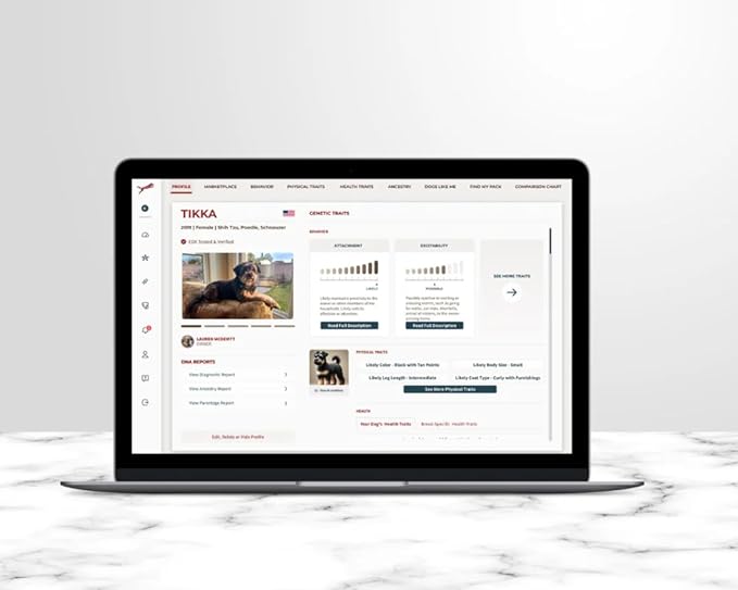 AlphaDog DNA Complete Dog DNA Test Kit – Clinical Grade, Breeder Preferred, and Vet-Approved - Includes Breed Analysis, Health Traits, Behavior Traits, & Coat Traits