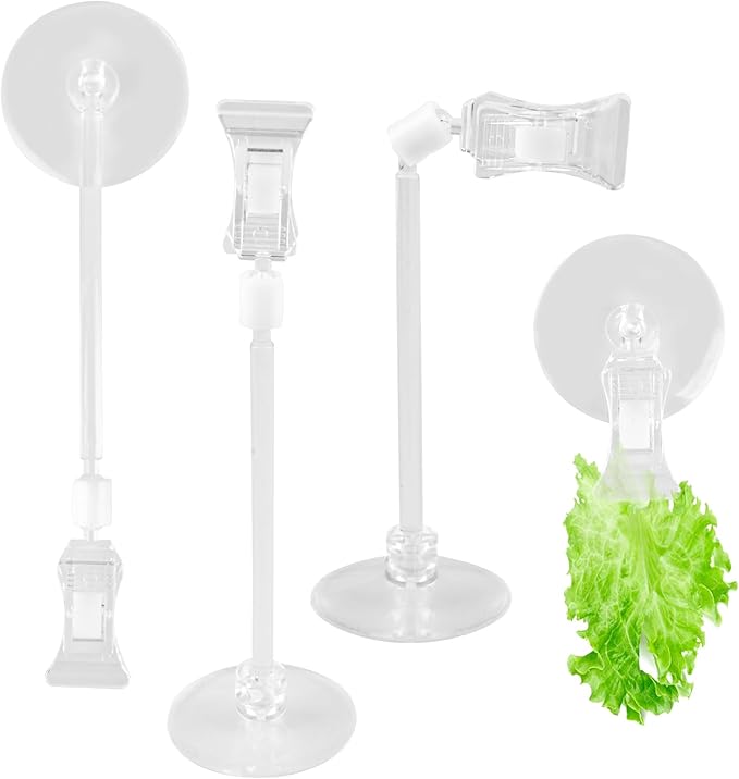 6 Pack Aquarium Suction Cups with Clips - Fish Tank Accessories - Veggie Clips & Air Pump Accessories