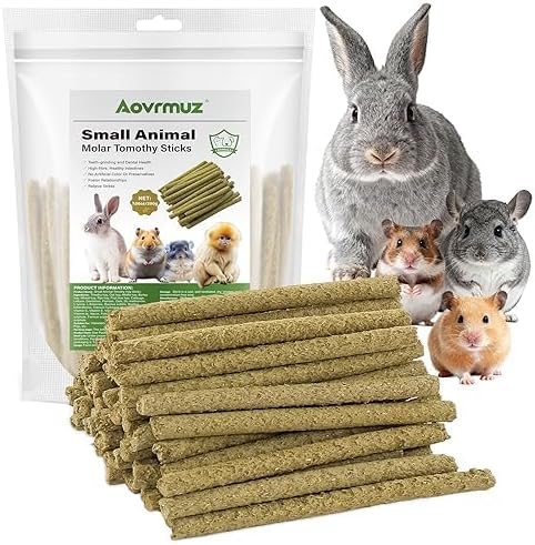 Rabbits Timothy Hay Chew Sticks Treats Toy 200g for Golden Hamsters-Guinea-Pigs-Small Animal Natural Healthy