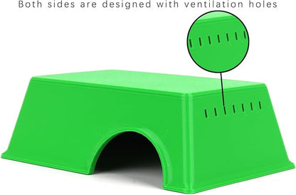 Snake Hide, Leopard Gecko Tank Accessories for Reptile Ball Python Crested Gecko Lizard Bearded Dragon - GreenHideL