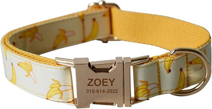 Custom Dog Collar with Names and Phone Number Engraved, Puppy Tags Personalized for Small Medium Large Pets