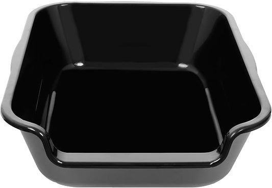 1 Pack Extra Large Dog Litter Box Pan Tray (ABS Material), Low Entry Jumbo Senior Litter Boxes for Multiple Kitten Big Cats, Pet Safe Indoor Dog Potty (Black, 20" L x 15" W)