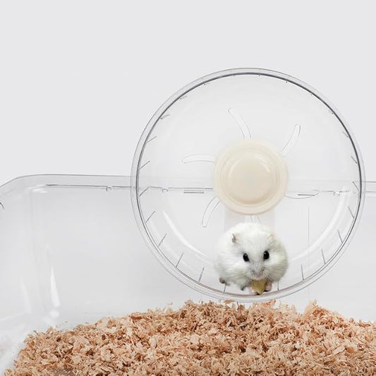 Super-Silent Hamster Exercise Wheel - Hamster Toys Cages Accessories 6.3 Inch Running Spinner Quite Runner for Small Animal Pet Gerbil Dwarf Hedgehog Rat Mouse Mice