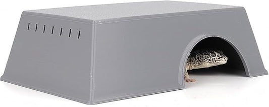 Snake Hide, Leopard Gecko Tank Accessories for Reptile Ball Python Crested Gecko Lizard Bearded Dragon - GrayHideXL