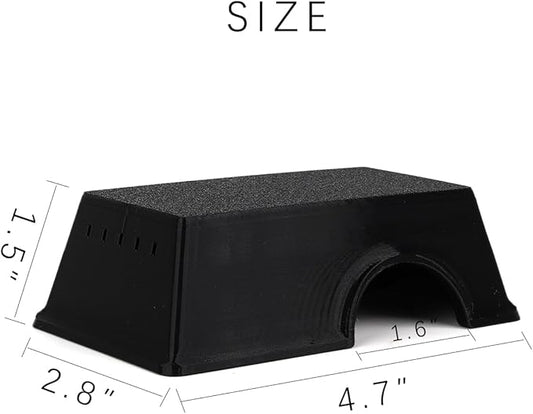 Snake Hide, Leopard Gecko Tank Accessories for Reptile Ball Python Crested Gecko Lizard Bearded Dragon - BlackHideS