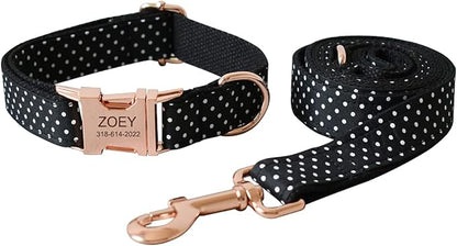 Custom Dog Collar with Names and Phone Number Engraved, Puppy Tags Personalized for Small Medium Large Pets