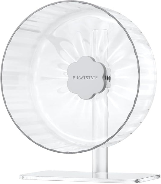 BUCATSTATE Hamster Exercise Wheel 8.2", Upgraded Super-Silent Spinner Hamster Running Wheels with Adjustable Base & Rust-roof Bearing for Dwarf Syrian Hamster Gerbils Rats