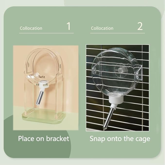 Marchul Hamster Water Bottle with Stand No Drip Water Dispenser for Syrian Dwarf Hamsters Gerbils Mice Rats and Other Small Animals