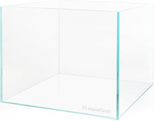 Ultra Clear Glass Fish Tank 10 Gallon, 6mm Thickened Rimless Aquarium Tank Low Iron, Standard Aquarium 17.7in x 11.8in x 11.8in