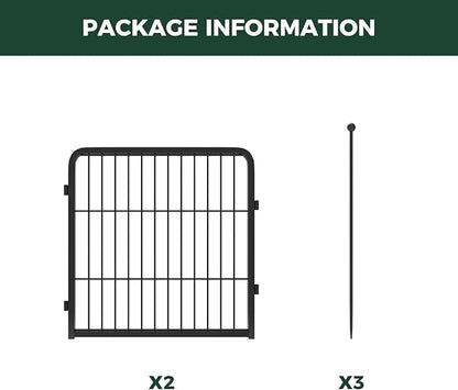 FXW Rollick Unleashed Dog Playpen for Indoor, Yard, RV Camping, 24 inch 2 Panels for Small and Puppy Dogs, Black│Patented