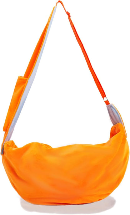 Dog Sling Carrier for Small Dogs, Small Pet Bag with Adjustable Strap, Cozy Bunny Carrying Travel Cuddler, Hands-Free Puppy Carrier for Pet 0-15 lbs Puppy Kitten