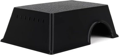 Snake Hide, Leopard Gecko Tank Accessories for Reptile Ball Python Crested Gecko Lizard Bearded Dragon - BlackHideL