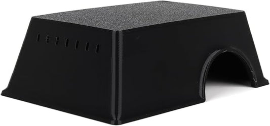 Snake Hide, Leopard Gecko Tank Accessories for Reptile Ball Python Crested Gecko Lizard Bearded Dragon - BlackHideL