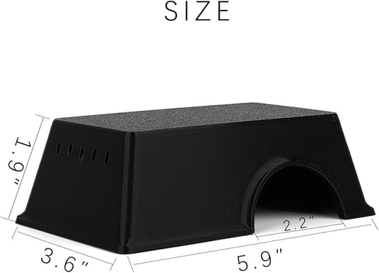 Snake Hide, Leopard Gecko Tank Accessories for Reptile Ball Python Crested Gecko Lizard Bearded Dragon - BlackHideM