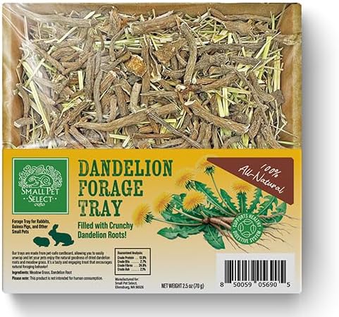 Small Pet Select Forage Tray Bundle, 3 Pack of Foraging Trays for Rabbit, Guinea Pig, Hamster or Bunny - Natural Treats, Dandelion, Flower, Herb Mix 2.5oz Each