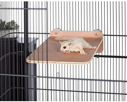Wood Platform Set - 3 Pack Cage Accessory Shelves Assorted Sizes - for Chinchillas, Rats, Prairie Dogs, Degus, Ferrets, Birds, Sugar Gliders, Rabbits, Guinea Pigs, & Other Small Pets