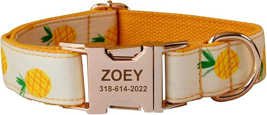 Custom Dog Collar with Names and Phone Number Engraved, Puppy Tags Personalized for Small Medium Large Pets