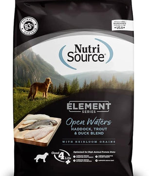 NutriSource Element Series Open Waters Dry Dog Food, Haddock, Trout and Duck, 4LB