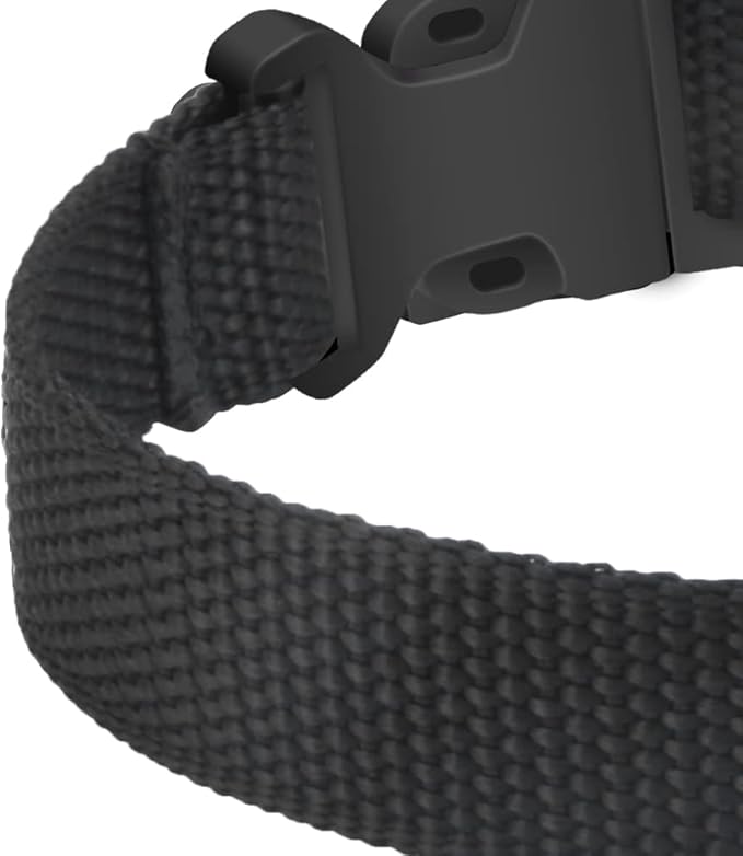 PetJoy Reflective Nylon Dog Collars, Replacement Collar for Shock Collar, Adjustable Classic Dog Collar Strap for Small Medium Large Dogs (Black & Red)