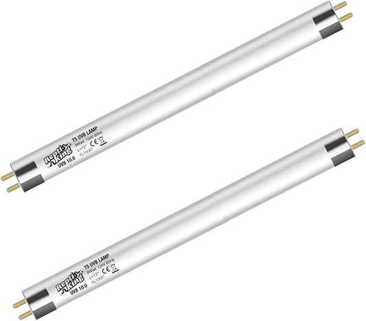 MRREPTILE T5 UVB Reptile Light Bulb – 2-Pack 8W High-Output 10.0 UVB Bulbs for Bearded Dragons, Turtles & Lizards – Liner UVA/UVB Lighting for Basking & Vitamin D3 Synthesis