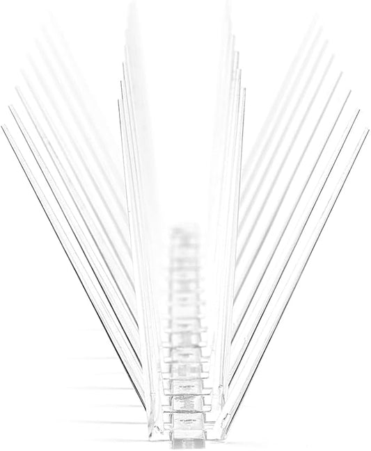 Bird B Gone - EnviroSpike Plastic Anti Bird Spikes (24' Kit) - Humane Deterrent - Stops Pigeons & Birds from Roosting - UV-Stabilized Polycarbonate - for Rooftops, Ledges, Fences, Etc - Made in USA