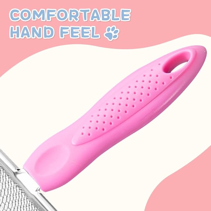 Cat Litter Scoop,Sturdy Litter Cleaner Corner Shovel,2Pcs Stainless Steel Mesh Litter Shovel,Easy to Clean Reptile Terrarium Sand Waste,Beach Shovel(Pink)