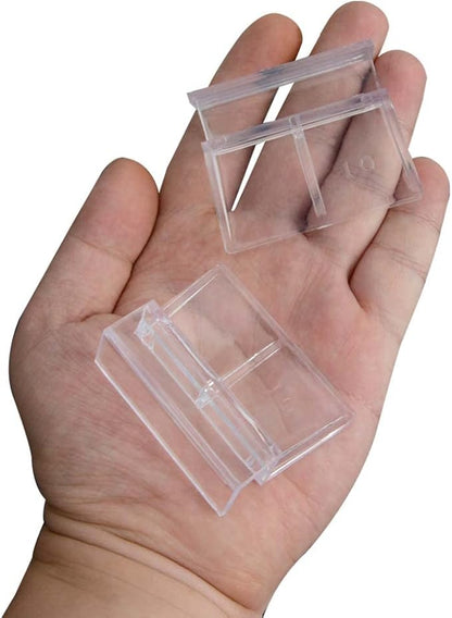 RUIAN Aquarium Glass Cover Clip, 8Pcs Fish Tanks Acrylic Support Holder Aquarium Lid Clips Clamps Clear Universal Lid Clips 10mm
