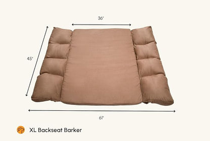 Barker Beds Orthopedic SUV Dog Bed XL Large Dogs - Memory Foam Dog Mattress with Washable Cover - Therapeutic Waterproof Pet Bed for Joint Support - Machine Washable Pet Beds - Made in USA (Khaki)