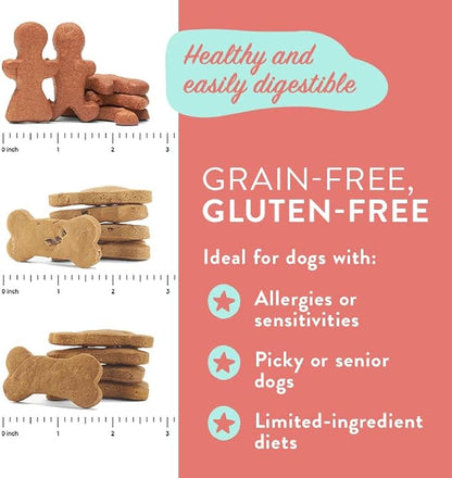 Portland Pet Food Company Healthy Dog Treats Vegan Variety Pack - Grain-Free, Human-Grade, Apple, Gingerbread, Pumpkin Treats - Natural Dog Training Treats & Biscuits Made in The USA Only - 3-Pack