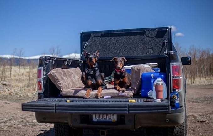 Barker Beds Orthopedic SUV Dog Bed XL Large Dogs - Memory Foam Dog Mattress with Washable Cover - Therapeutic Waterproof Pet Bed for Joint Support - Machine Washable Pet Beds - Made in USA (Khaki)