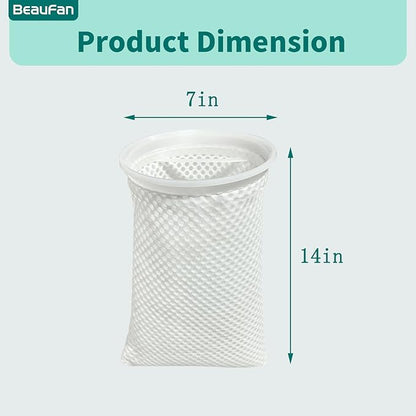 7 Inch 20 Pack 150 Micron Honeycomb Filter Socks for Fish Tank, Aquarium Filter Sock 3D Honeycomb Design Filter Sock, Aquarium Filter Bags for Saltwater