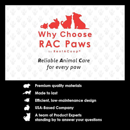 RentACoop 64oz(2L) Small Animal Drinker with Sliding Lid and No-Drip Brass Nozzle - Suitable for Small Pets, Bunnies, Hamsters, Guinea Pigs, Hedgehogs, Rabbits, Chinchillas, Mice and Rats