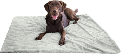Best Friends by Sheri Calming Lux Dog Blanket – Ultra Soft Faux Fur Pet Throw, Anxiety-Relief, Lightweight Warm Bed Cover for Dogs and Cats, Machine Washable, Gray, 40" x 50"