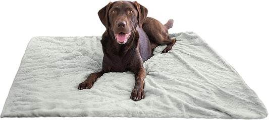 Best Friends by Sheri Calming Lux Dog Blanket – Ultra Soft Faux Fur Pet Throw, Anxiety-Relief, Lightweight Warm Bed Cover for Dogs and Cats, Machine Washable, Gray, 40" x 50"