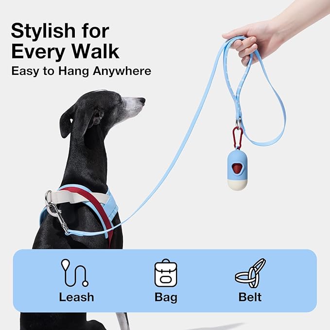 VETRESKA Dog Poop Bag with Dispenser, Leak Proof and Extra Thick Pet Waste Bags for Dog Walking and Cat Litter, Rose & Amberwood Scented, 105 Count