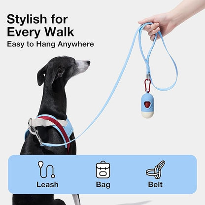 VETRESKA Dog Poop Bag with Dispenser, Leak Proof and Extra Thick Pet Waste Bags for Dog Walking and Cat Litter, Rose & Amberwood Scented, 105 Count