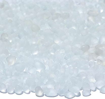 Sea Glass Stones - 2.9LB/46.4oz White Frosted Glass Pebbles Gemstones - Perfect for Aquarium Rocks, Fish Tank Gravel, Vase Fillers, Seaglass DIY Crafts, and Home Decor