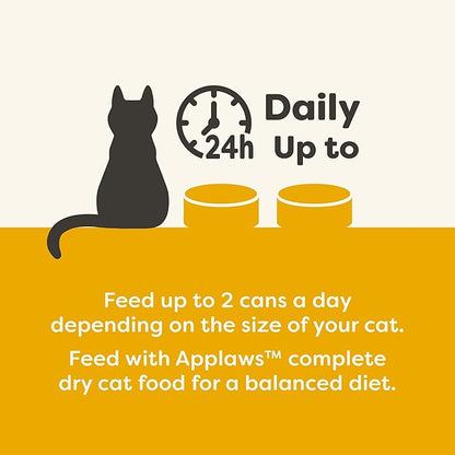 Applaws Natural Wet Canned Cat Food, Limited and Natural Ingredients, High Protein with No Artificial Additives, Chicken Breast & Tuna Fillet in Broth (24 x 2.47oz Cans)