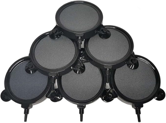 PINVNBY 4.2-Inch Air Stone Disc Bubble Diffuser with Suction Cups for Oxygenation in Fresh/Saltwater Tanks, Ponds, Hydroponic, Aquaponics, and as a Decorative Airstone for Aquariums