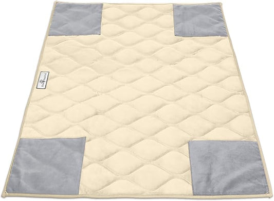 Paw Inspired PopCorner Guinea Pig Cage Liners | Washable Fleece Bedding or Pet Bed Mat for Small Animals | Super Absorbent Pee Pad with Reinforced Corners and Waterproof Bottom (C&C 2x3, Tan)