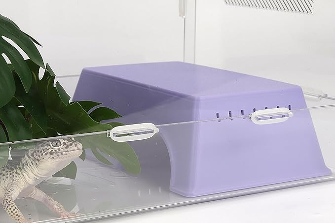 Snake Hide, Leopard Gecko Tank Accessories for Reptile Ball Python Crested Gecko Lizard Bearded Dragon - PurpleHideL