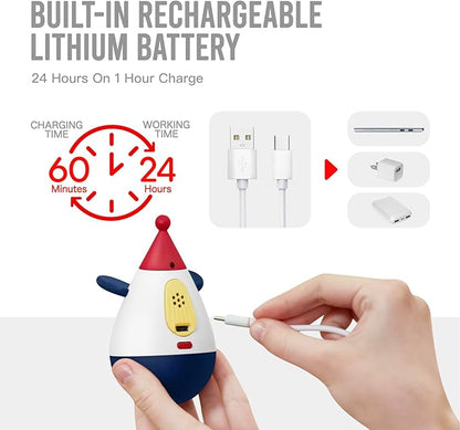 Laser Cat Toys for Indoor Cats, Automatic Interactive Cat Toy, Rechargeable 360° Auto-Spin Self-Balancing Laser Pointer with Catnip Hole & Feather, 3-Speed Random Trajectories for Bored Cats