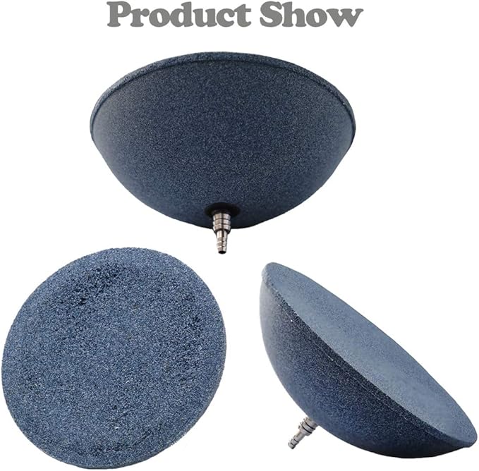 kathson Mineral Air Stone Bubble 8 Inch Ball Shape Diffuser Airstones for Aquarium, Fish Tank, Pump and Hydroponics(2 Pack)